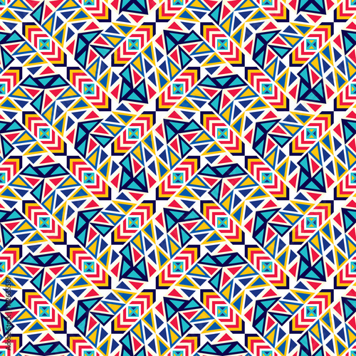 Stoffe zum Nähen Abstrakte Musterdesign von verschiedenen geometrischen Elementen.