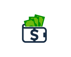 Wall Mural - Money Wallet Icon Logo Desing Element