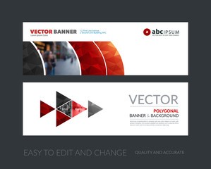 Wall Mural - Vector set of modern horizontal website banners with colourful g