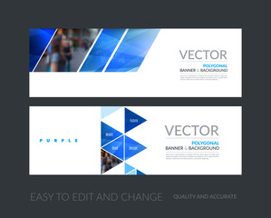 Wall Mural - Vector set of modern horizontal website banners with colourful g