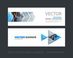 Wall Mural - Vector set of modern horizontal website banners with colourful g