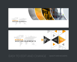 Wall Mural - Vector set of modern horizontal website banners with colourful g
