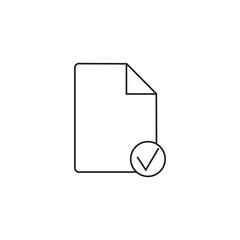 Poster - File line icon, blank document outline vector logo illustration, linear pictogram isolated on white