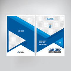Wall Mural - cover design, for brochure, booklet, leaflet. graphic template for posting photos and text, cover de