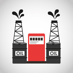 Sticker - oil industry business icons vector illustration design