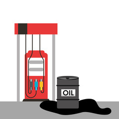 Sticker - oil industry business icons vector illustration design