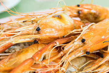 Grilled Giant river prawn