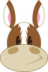 Sticker - Cartoon Cute Horse 