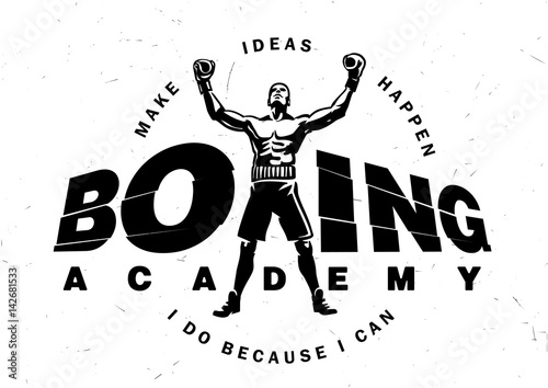 Dekoracja na wymiar  logotyp-akademii-boksu-z-motywujaca-fraza-ilustracja-wektorowa-sportu