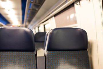 Interior of a modern train