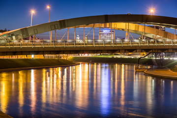 Wall Mural - Bridge over the Neris river in Vilnius, Lithuania