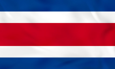 Wall Mural - Costa Rica waving flag. Costa Rica national flag background texture.