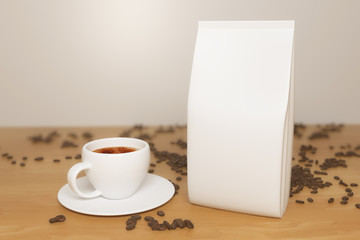 Poster - White coffee package