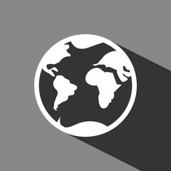 Wall Mural - earth icon stock vector illustration flat design