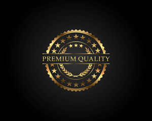 premium quality badge gold
