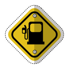 diamond caution sign icon vector illustration design