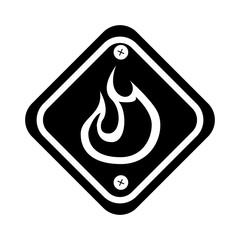 Sticker - diamond caution sign icon vector illustration design