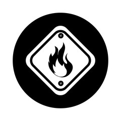 Sticker - diamond caution sign icon vector illustration design