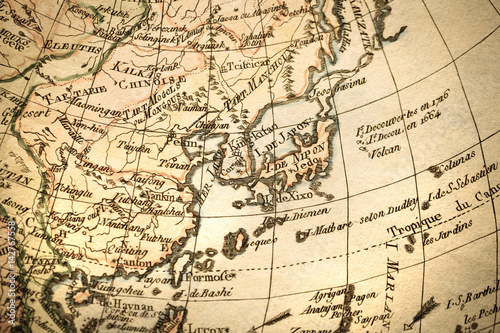 アンティークの古地図 東アジア Stock Photo Adobe Stock