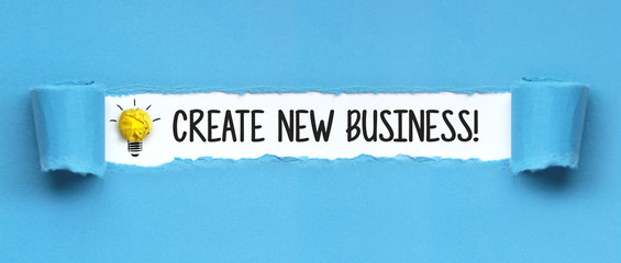 Wall Mural - Create new Business / papier