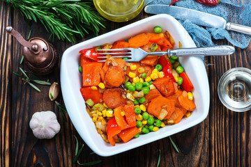 Canvas Print - fried vegetables