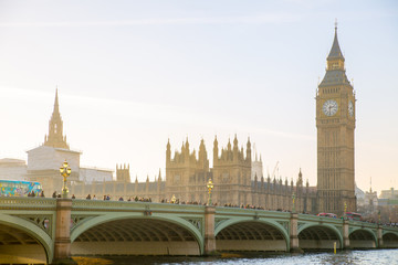 Poster -  Beautiful morning at Westminster bridge. London, UK