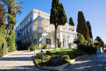 Achilleion Palace In Corfu Island, Greece, Built By Empress Of Austria Elisabeth Of Bavaria, Also Known As Sisi.