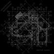 © konstruktor1980 - Detailed architectural plan on black. Vector blueprint. Architectural background.