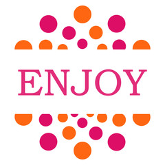 Wall Mural - Enjoy Pink Orange Dots Circular 