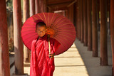 Fototapeta Dziecięca - Monk walking on ancient temple,Bagan Myanmar