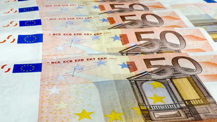 Euro Banknotes background