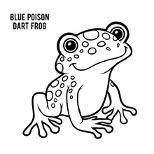 Coloring Book, Blue Poison Dart Frog