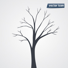 Tree Silhouette Vector Icon