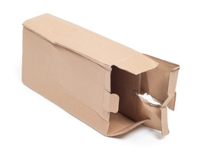 Canvas Print - Damaged cardboard box