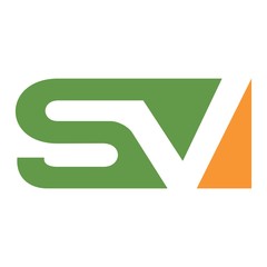 Wall Mural - s and v logo vector.