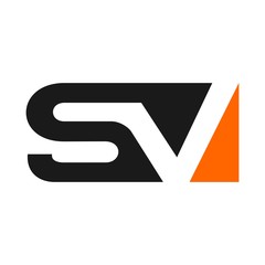 Wall Mural - s and v logo vector.