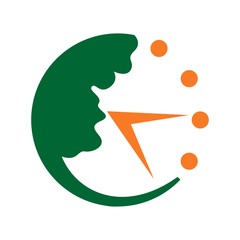 Wall Mural - clock logo vector. timer logo.