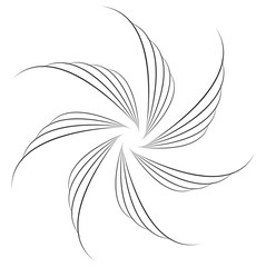 Poster - Geometric spiral shape. Motif with circular elements. Abstract geometric illustration.