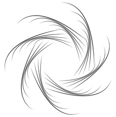 Poster - Geometric spiral shape. Motif with circular elements. Abstract geometric illustration.