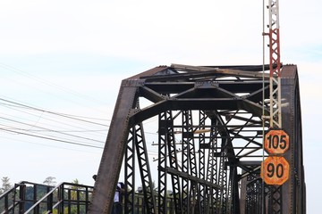 railway bridge  and copy space add text