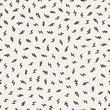 © Samolevsky - Scattered Geometric Line Shapes. Abstract Background Design. Vector Seamless Black and White Pattern.