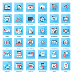 Wall Mural - Flat web icons