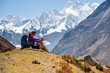 © Maygutyak - Trekker rests on Manaslu circuit trek in Nepal