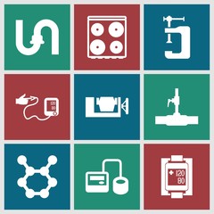 Poster - Set of 9 pressure filled icons