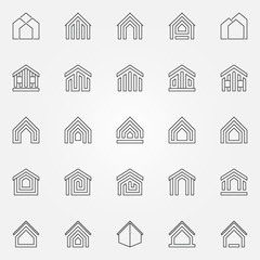 Poster - house icons set