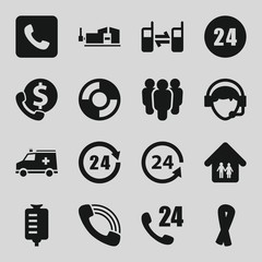 Sticker - Set of 16 support filled icons