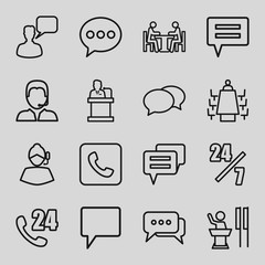 Poster - Set of 16 talk outline icons