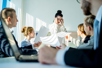 Wall Mural - Businesswoman stressed out