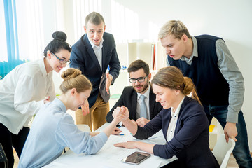 Wall Mural - Confrontation in office