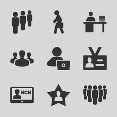 Sticker - Set of 9 employee filled icons